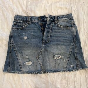 Free people denim skirt